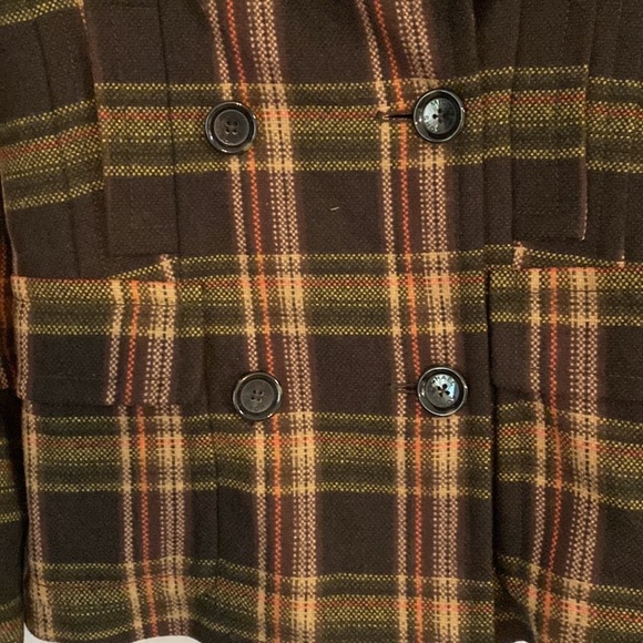 Michael Michael Kors  plaid wool pea coat size xs - Picture 4 of 9